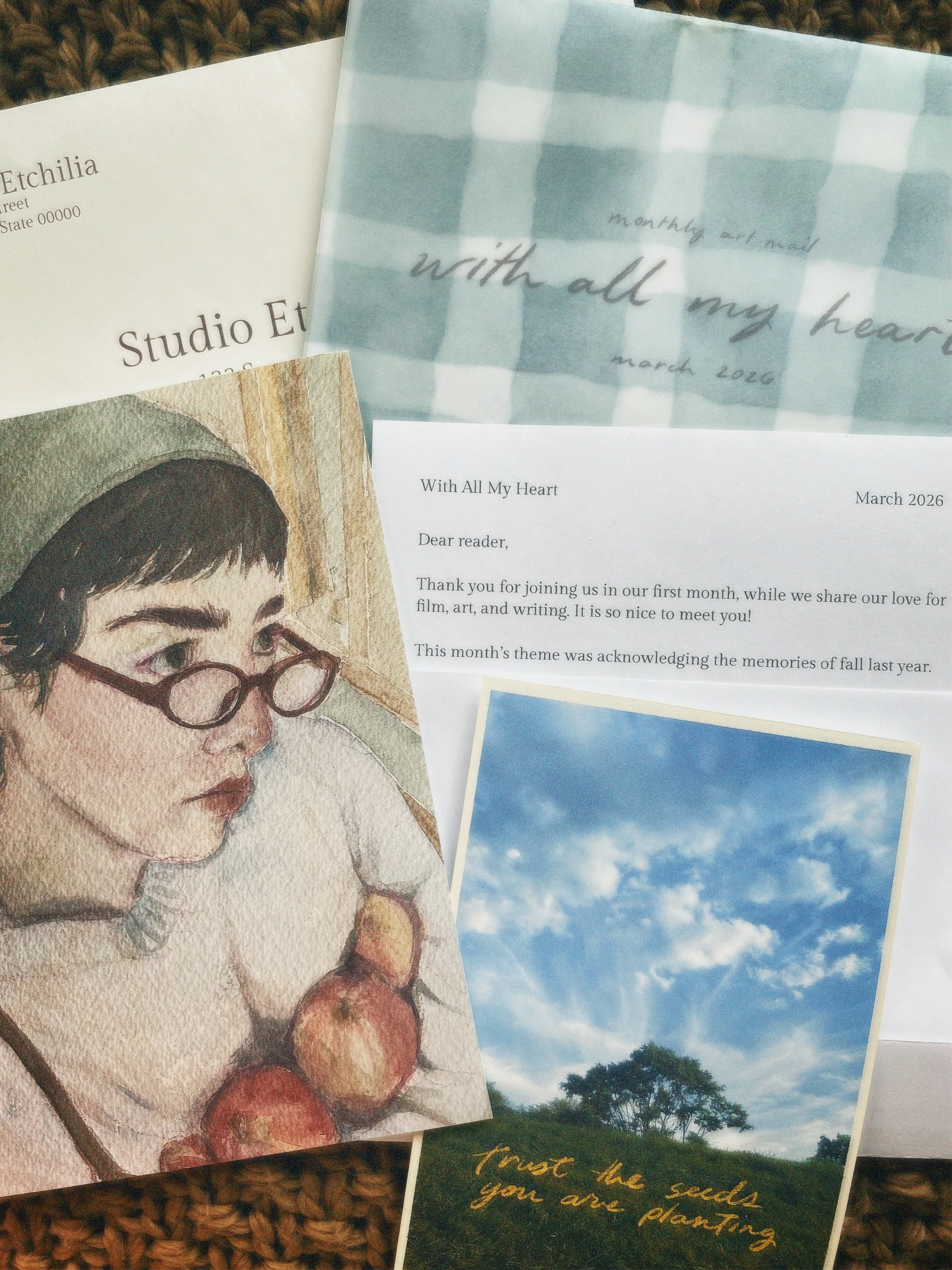 With All My Heart: Monthly Art Mail Subscription